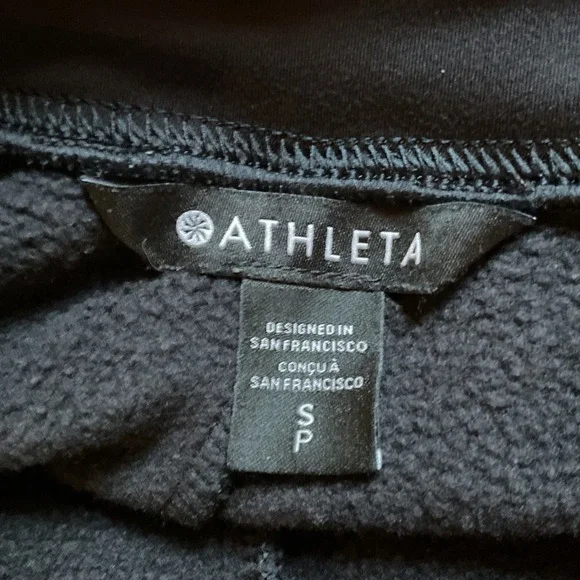 Athleta High Rise Pullover Cotton blend Activewear Ankle Pants Black Size Small - Picture 8 of 11